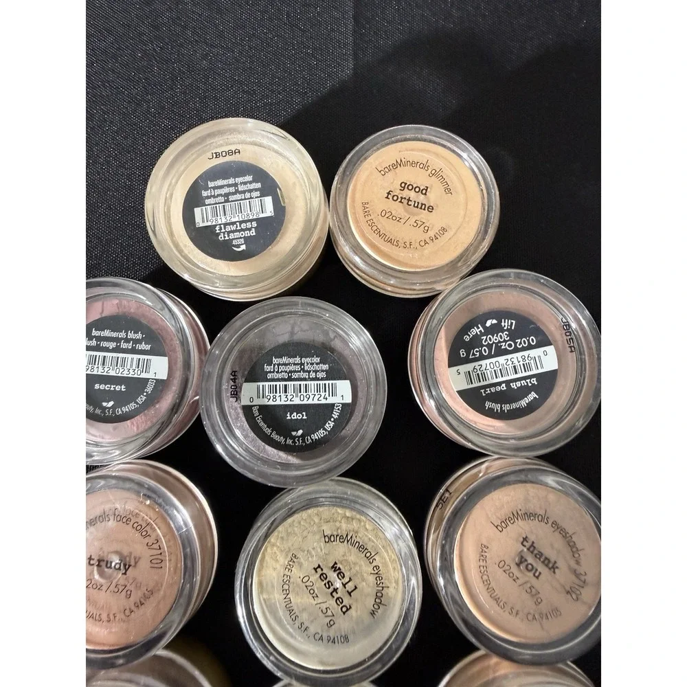 Huge‎ Lot of 14 BARE ESCENTUALS bareMinerals  i.d. Eyecolor Glimmer Blush
